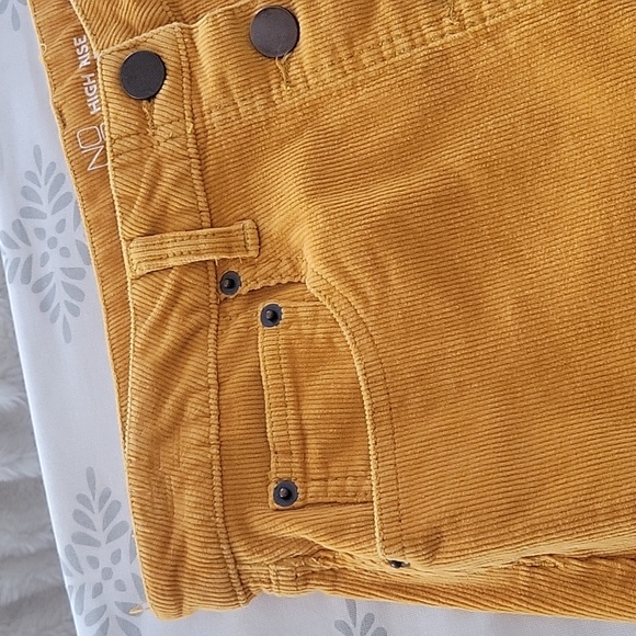 No Boundaries Pumpkin Corduroy Button-Front Mini Skirt - Picture 3 of 9